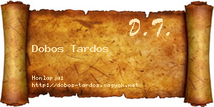 Dobos Tardos névjegykártya